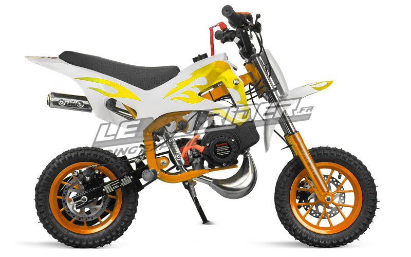 Pocket bike cross CRX 49cc - blanc / jaune