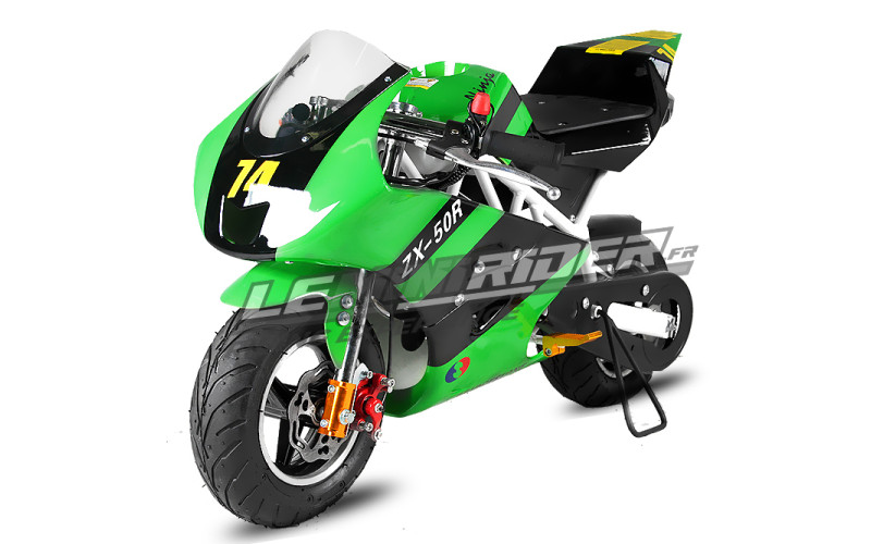 Pocket bike 49cc ZX-50R - vert