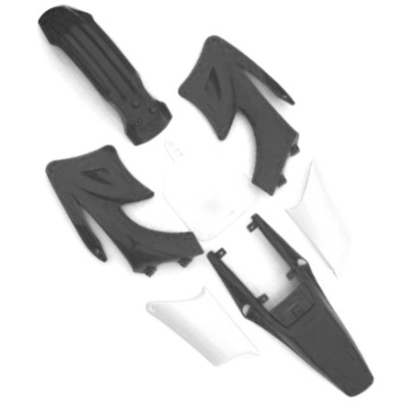 Pièces détachées Dirt bike, Pit bike Kit plastique AGB - Noir LMR PARTS