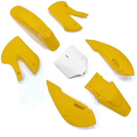 Pièces détachées Dirt bike, Pit bike Kit plastique KLX - Jaune LMR PARTS
