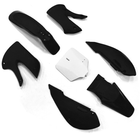 Pièces détachées Dirt bike, Pit bike Kit plastique KLX - Noir LMR PARTS