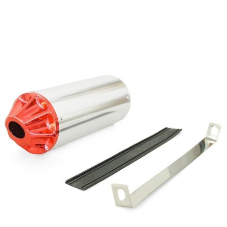 Pièces détachées Dirt bike, Pit bike Lignes complètes et cartouches CNC - Ã¸28mm - Chrome/Rouge LMR PARTS