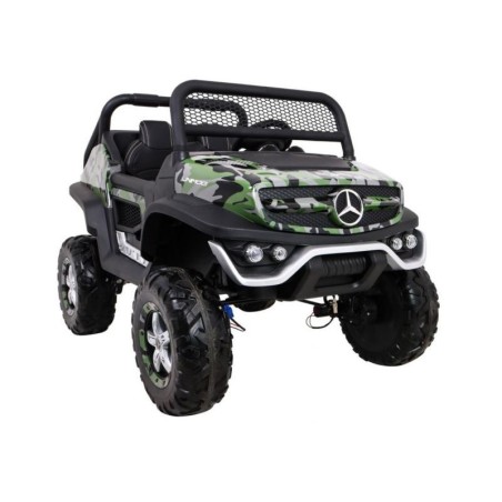 Voiture électrique enfant Mercedes Unimog 12V Militaire, 2 places, 4 moteurs 35w, télécommande parentale 2.4 GHz Voitures éle...