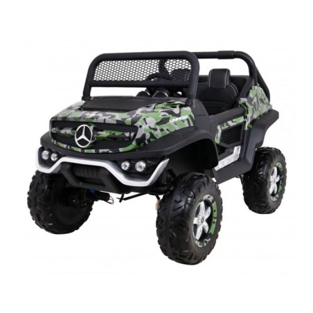 Voiture électrique enfant Mercedes Unimog 12V Militaire, 2 places, 4 moteurs 35w, télécommande parentale 2.4 GHz Voitures éle...