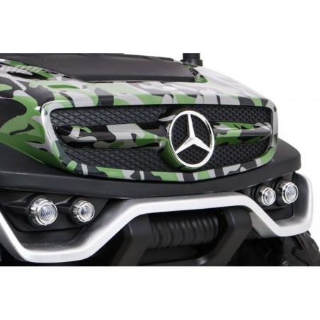 Voiture électrique enfant Mercedes Unimog 12V Militaire, 2 places, 4 moteurs 35w, télécommande parentale 2.4 GHz Voitures éle...