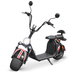 Scooter électrique homologué 2 places Citycoco 1500w - british edition noir