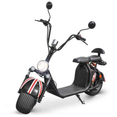 Scooter électrique homologué 2 places Citycoco 1500w - british edition noir