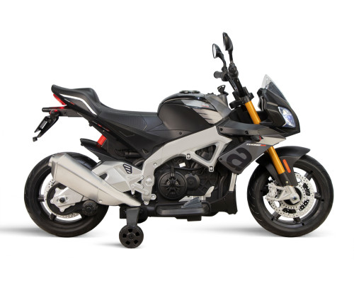 Moto électrique enfant Aprilia Tuono V4 noire 12 volts, 2 moteurs 20w Voitures électriques