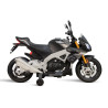 Moto électrique enfant Aprilia Tuono V4 noire 12 volts, 2 moteurs 20w Voitures électriques