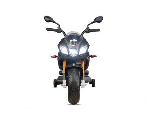 Moto électrique enfant Aprilia Tuono V4 noire 12 volts, 2 moteurs 20w Voitures électriques