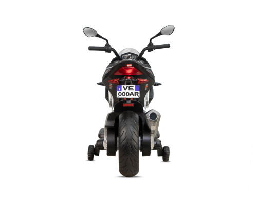 Moto électrique enfant Aprilia Tuono V4 noire 12 volts, 2 moteurs 20w Voitures électriques