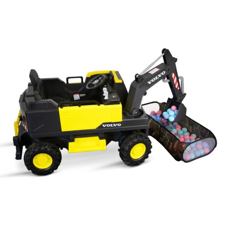 Pelleteuse électrique enfant Volvo Excavator, 2 moteurs 35w, 12V/10Ah, télécommande parentale 2.4Ghz Voitures électriques