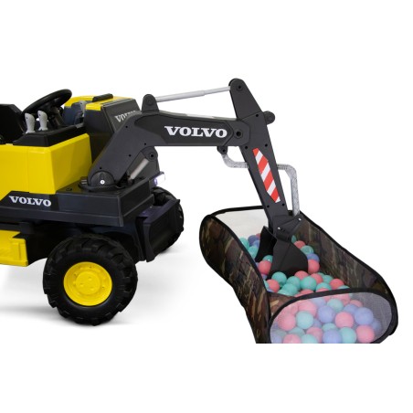 Pelleteuse électrique enfant Volvo Excavator, 2 moteurs 35w, 12V/10Ah, télécommande parentale 2.4Ghz Voitures électriques