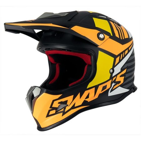 Casque enfant cross swap's S885 noir/jaune