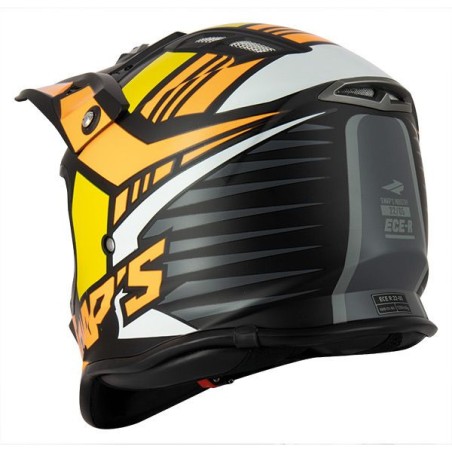 Casque enfant cross swap's S885 noir/jaune
