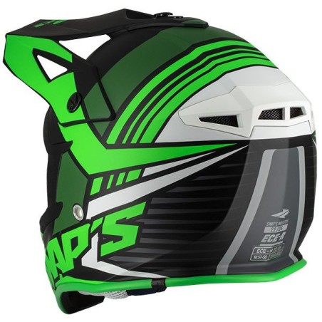Casque cross adulte swap's s818 noir/vert