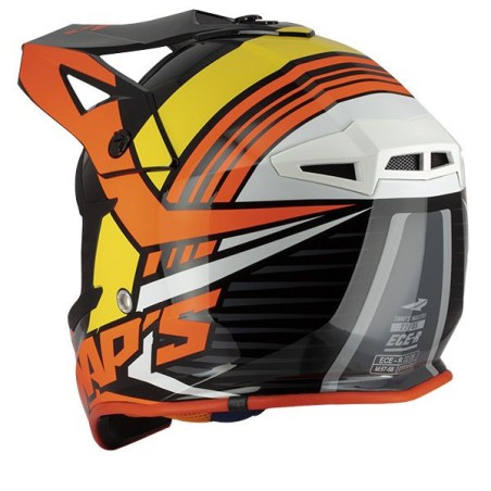 Casque cross adulte swap's s818 orange/noir