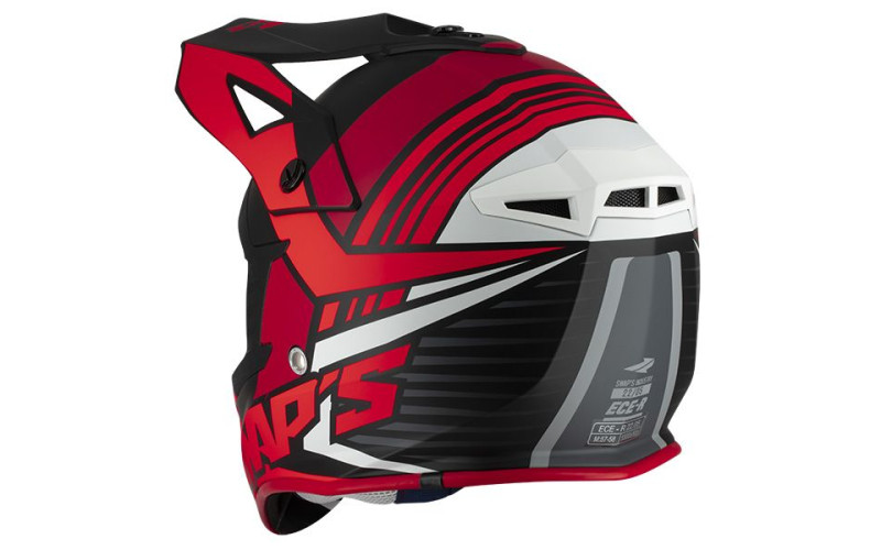 Casque cross adulte swap's s818 rouge/noir