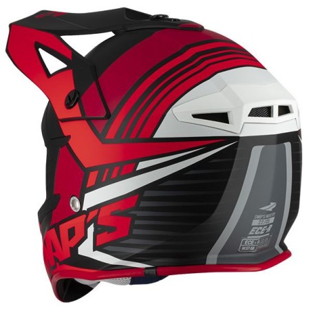 Casque cross adulte swap's s818 rouge/noir