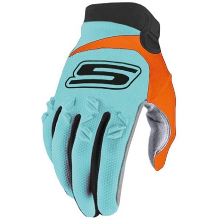 Gants motocross adultes swap's mx cross us tactile bleu/orange