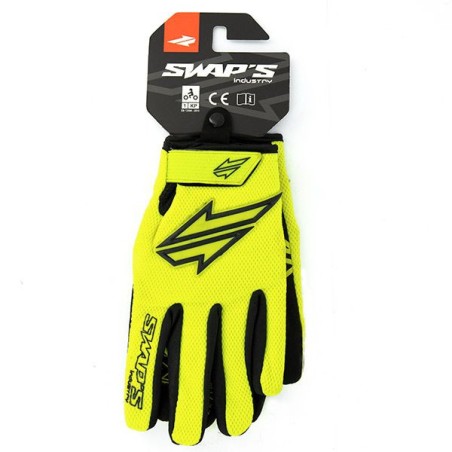 Gants motocross adultes swap's mx cross us jaune