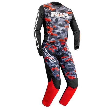 Pantalon motocross enfant rouge