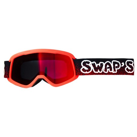 Masque cross enfant Swap's bubble kid - rouge - ecran rouge/or