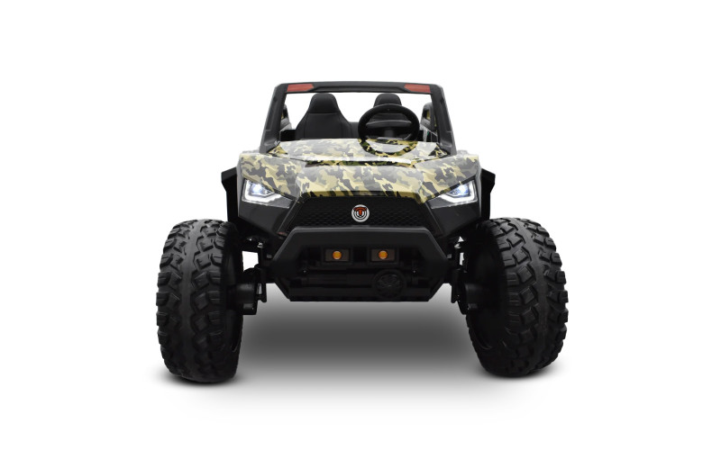 Buggy électrique enfant RAFFIO noir/vert camo, 4 moteurs 45w, télécommande parentale 2.4Ghz Voitures électriques