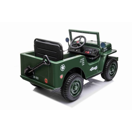4x4 électrique enfant Jeep Willys vert, 2 moteurs 12v, télécommande parentale 2.4 Ghz Voitures électriques