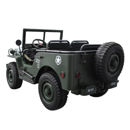 4x4 électrique enfant Jeep Willys vert, 4 moteurs 90w, télécommande parentale 2.4 Ghz Voitures électriques