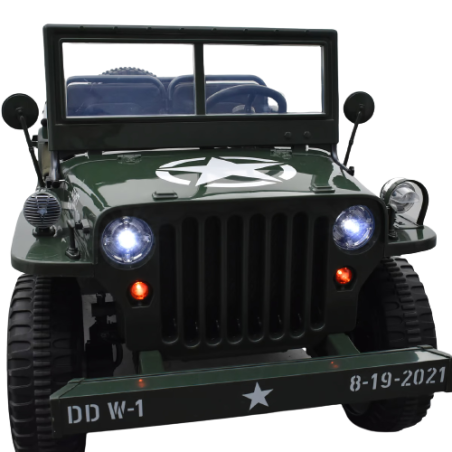 4x4 électrique enfant Jeep Willys vert, 4 moteurs 90w, télécommande parentale 2.4 Ghz Voitures électriques