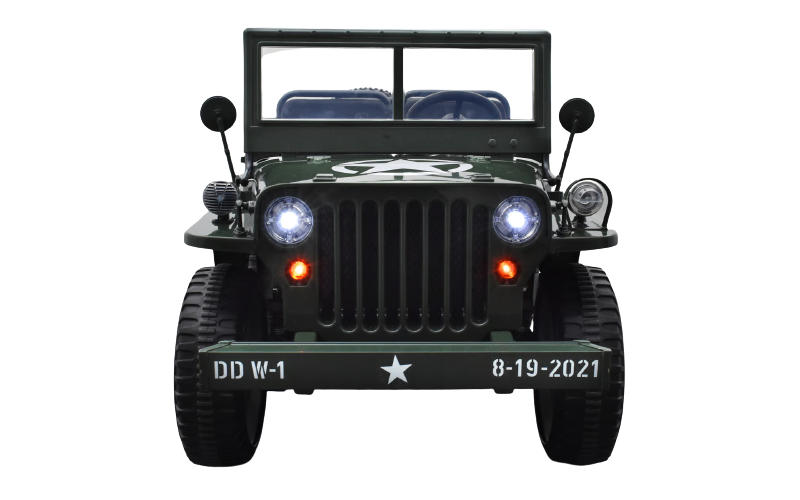 4x4 électrique enfant Jeep Willys, 4 moteurs 12v, télécommande parentale 2.4 Ghz