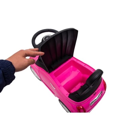 Voiture porteur enfant Fiat 500 rose Voitures électriques