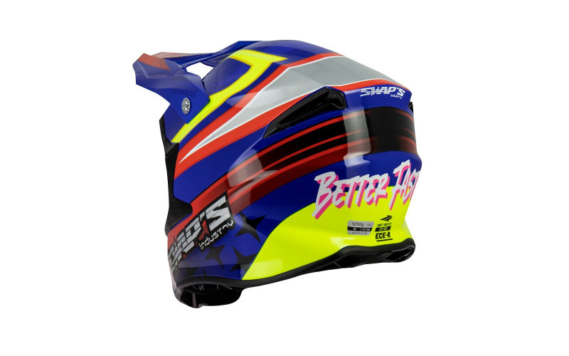 Casque Cross adulte S828 Faster Double D - bleu