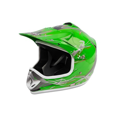 Casque enfant cross KIMO mat - vert