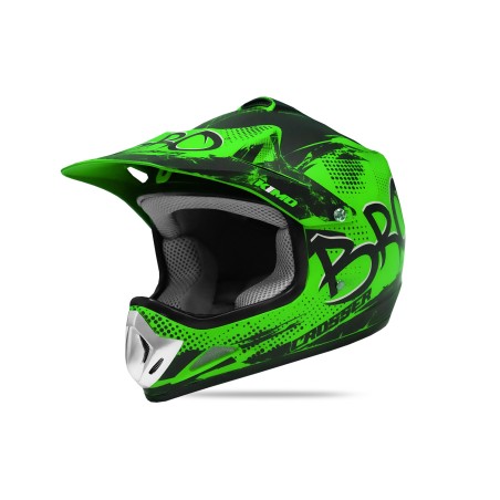 Casque enfant cross Kimo mat - vert