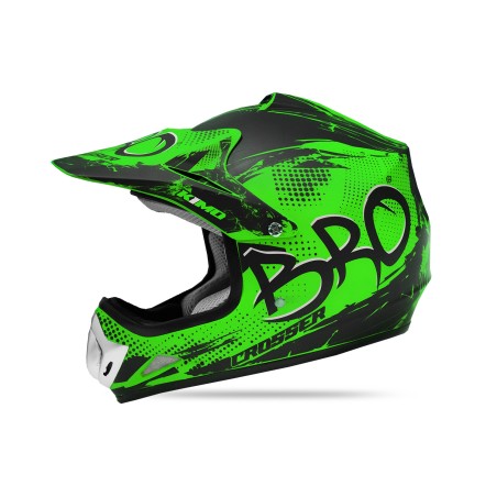 Casque enfant cross Kimo mat - vert