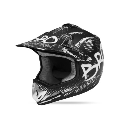 Casque enfant cross Kimo mat - noir