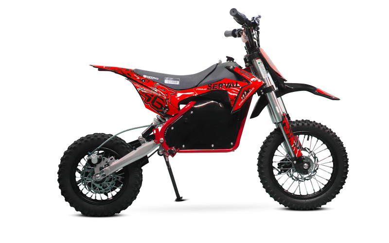 Dirt bike électrique enfant LMR 1200w Lithium 10/12" - rouge