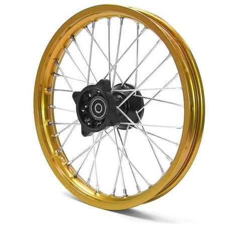 Pièces détachées Dirt bike, Pit bike Jantes 12" avant Racing - axe Ã¸15mm DorÃ© LMR PARTS