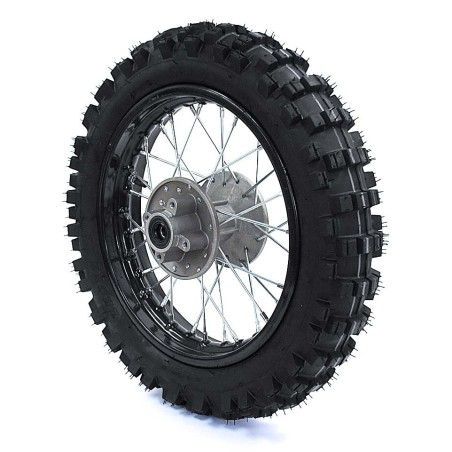 Pièces détachées Dirt bike, Pit bike Roue arrière acier 12" - axe 12mm LMR PARTS