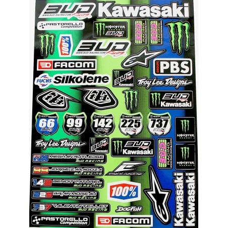 Pièces détachées Dirt bike, Pit bike Planche autocollant - BUD Racing Bud racing