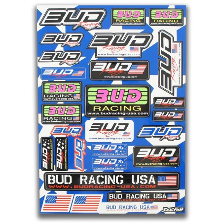 Pièces détachées Dirt bike, Pit bike Planche autocollant - BUD Racing Bud racing