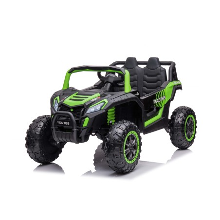 Buggy électrique enfant LMR HUROK 1 place 12V, 4 moteurs, télécommande parentale 2.4 GHz - vert Voitures électriques