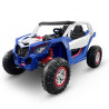 Buggy électrique enfant LMR UTV-MX 2 places 12V, 4 moteurs 45w, télécommande parentale 2.4 GHz - blanc/bleu Voitures électriques