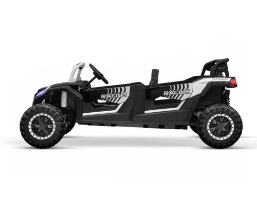 Buggy électrique enfant LMR HUROK XXL 4 places 12V blanc, 4 moteurs 150w, télécommande parentale 2.4 GHz - vert Voitures élec...