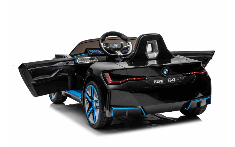 Voiture électrique enfant BMW i4 noire, 2 moteurs 30w, télécommande parentale 2.4 Ghz