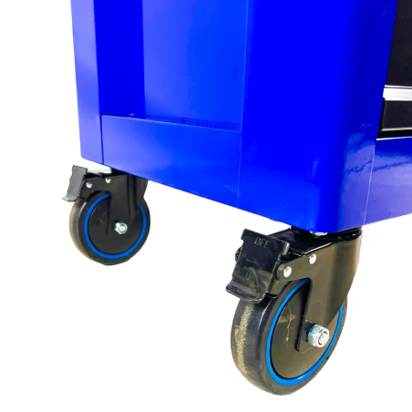 Servante d'atelier Kraftmuller KM-7/6, 7 tiroirs, avec porte latérale - bleu