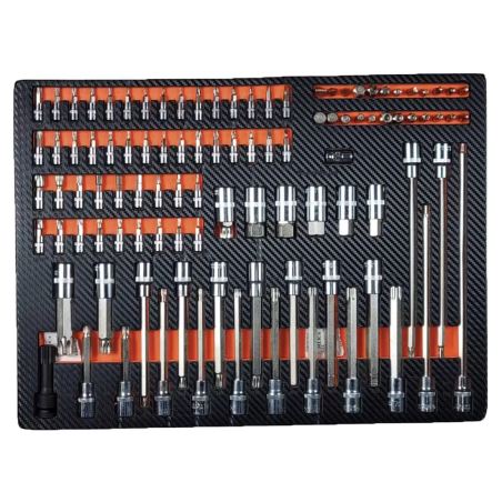 Servante d'atelier Kraftmuller KM-7/6, 7 tiroirs, avec porte latérale - orange