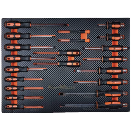 Servante d'atelier Kraftmuller KM-7/6, 7 tiroirs, avec porte latérale - orange